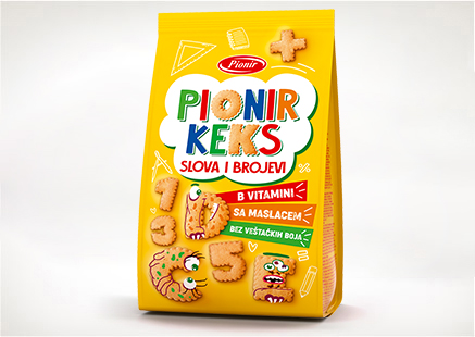 Vitanova biscuit lettre et chiffre 100g Pionir